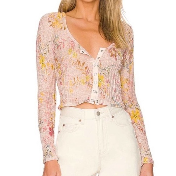 NWT Free People Angelina Top in Light Combo - Picture 6 of 7